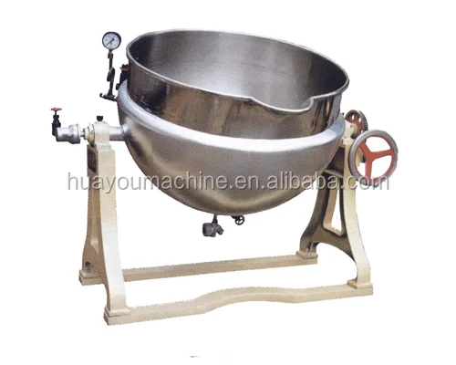 Stainless steel food jacketed mixing kettle with agitator kitchen cabinet accessories
