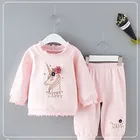 kids girls clothing wholesale embroidery floral collar kids clothes sets cotton for spring autumn