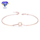 AK0015 Factory Sell Price 18K Solid AU750 Rose Gold Diamond Bracelet Jewelry