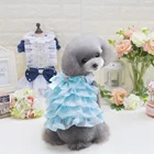 Wholesale luxury pet clothes Pet wedding dress animal print skirt