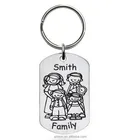 Yiwu Aceon Stainless Steel Laser Engraved Family Key Chain