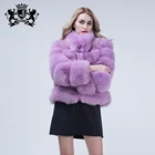Natural Fox Fur Coat for Women Jacket Fur Warm Winter Coat