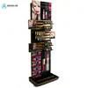 Retail lipstick floor display stand cosmetic display shelves OEM