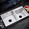 kuwait stainless steel double bowl kitchen sink