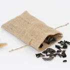 High quality flax bag beads bracelets pure drawstring pouch pocket jewelry bag