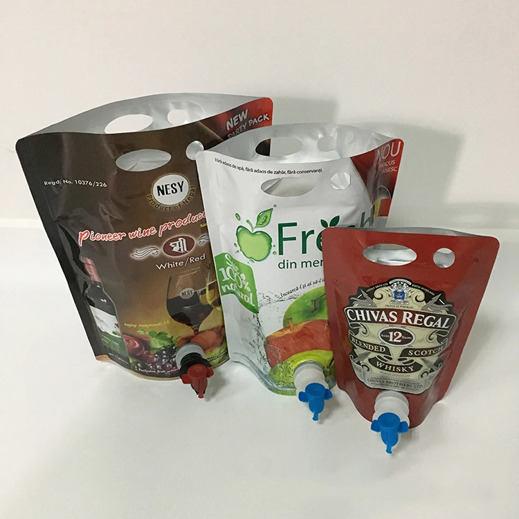 custom wine drink water bib bag in box dispenser with tap valve