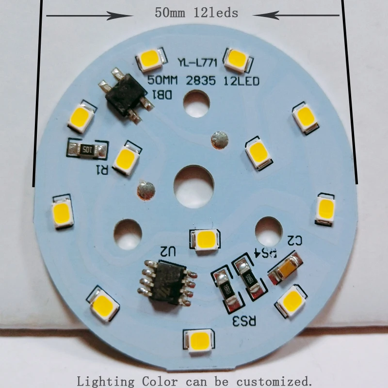 Smd Led Chip W W W Ac V Leds Led Pcb Board For Bulb Light