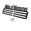 Miles of memories metal medal hanger steel medal holder for runner