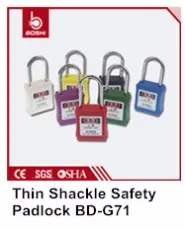 STAINLESS STEEL WIRE SAFETY PADLOCK BD-G41 any colors available, usually red and yellow