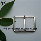slide alloy silver metal belt buckle with pin for garment/luggage accessories