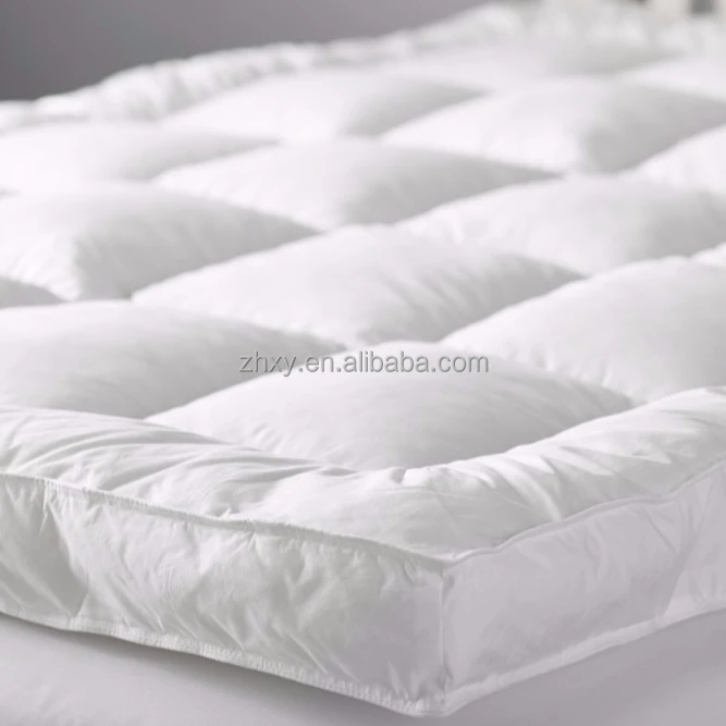 White Duck Feather Down Mattress Manufacturer Bed Pad For Sale