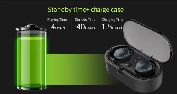 Waterproof 5.0 TWS Truly Wireless Bluetooths Earbuds with Charging Case - ANKUX.COM