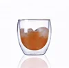 Custom Double Wall 250ml 8Oz Pyrex High Borosilicate Glass Beer Whisky Mug Water Drinking Coffee Tea Cup Tumbler Wine Glass