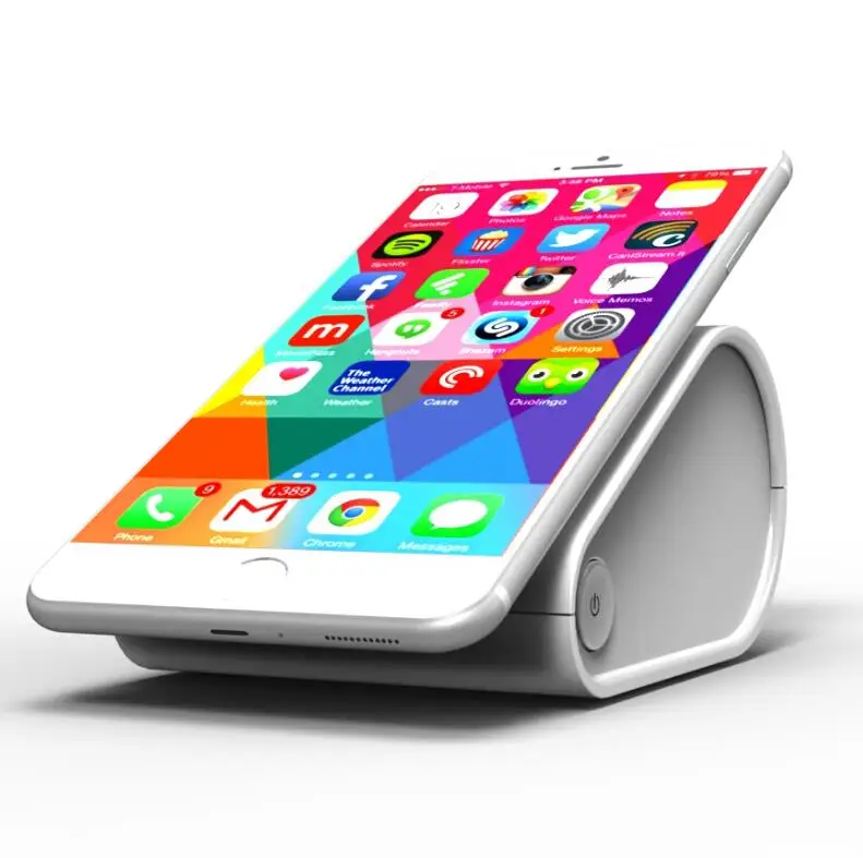 Handsome appearance desktop wireless charger mobile power bank 5000mah