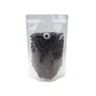 8 oz Clear Stand up Pouch Bags zip lock coffee zipper bag with degassing valve