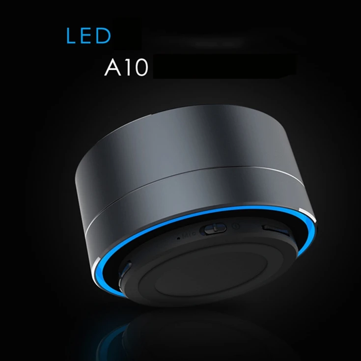 2019 Best A10 Portable Wireless LED Bluetooth Speaker With Mic TF card FM radio - ANKUX.COM