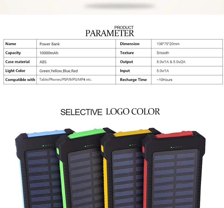 high quality slim powerbank 10000mah, waterproof solar panel power bank 10000 mah - ANKUX.COM