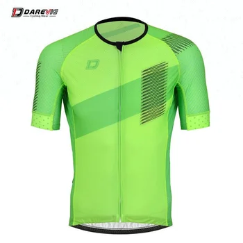 100 Polyester Lime Green Cycling Jersey 