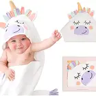 Organic Cotton Towel Baby Towels Unicorn Highly Absorbent Organic Cotton Baby Hooded Towel