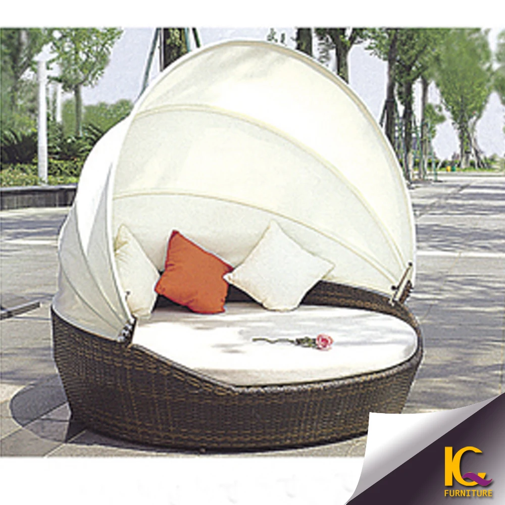 Rotan tuinmeubelen rotan/ligstoel rieten daybed/day bed ronde/bank ...