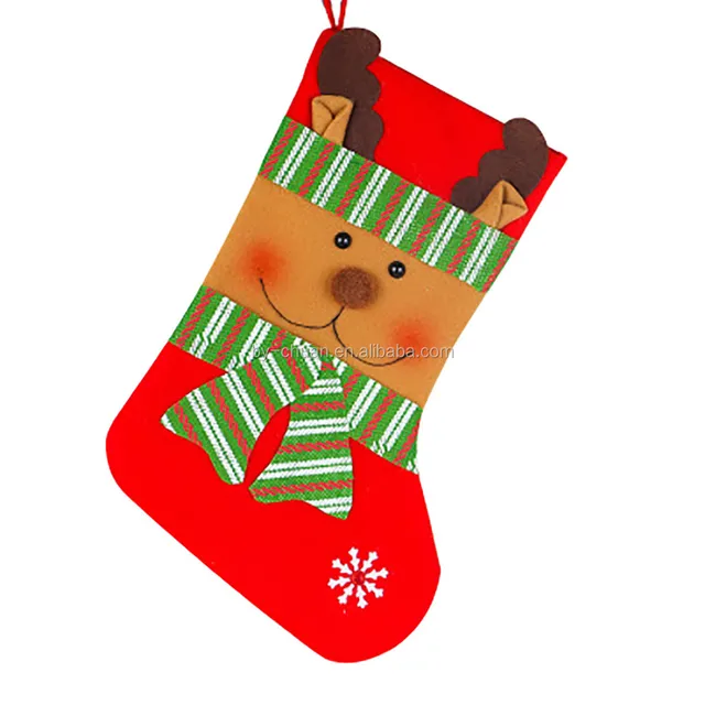 gift bag santa claus snowman elk xmas decoration ornament sock