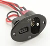 Black Rc Oval Heavy Duty Single Power Switch Panel