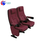 Classic Cup Holder Movie Cinema Chair, Commercial Cinema Seats, Concert Hall Seating Cinema Chair