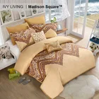 Amazon Hot Sale Polyester Microfiber Printed Geometry Print Jana Bed Comforter Set Bedding White Duvet Cover