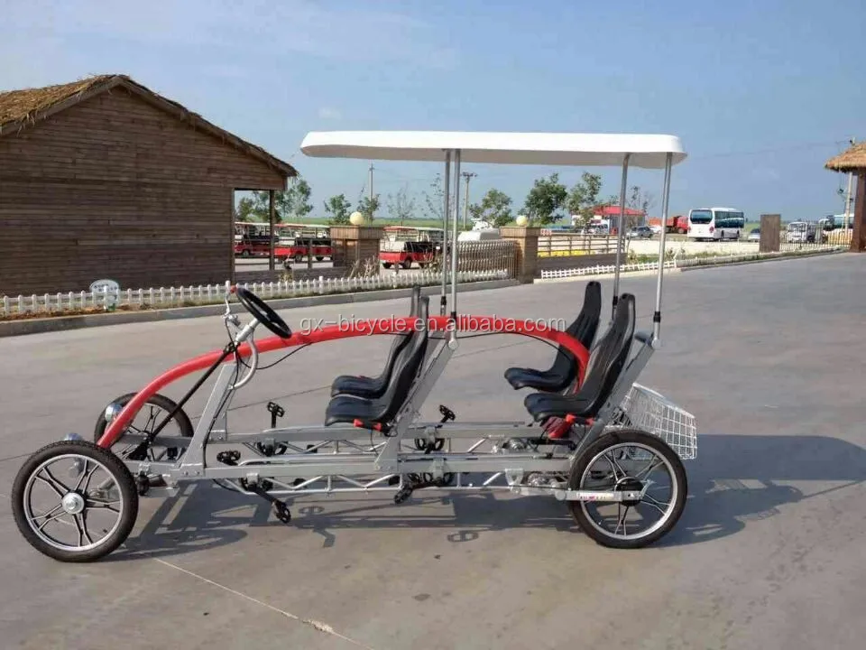 4 person pedal cart