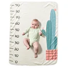 Thick Soft Newborn Photography Baby Monthly Milestone Swaddle Blanket