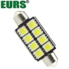 EURS Double pointed read lamp 7000k-8000k 4w 180lm 4w 31mm 36mm 39mm 41mm 5050 white 8smd canbus led car roof top light