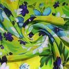 Custom Digital Print Floral Pure Silk Crepe de chine Fabric