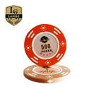 Custom Plastic 3D Laser Sticker Clay Composite Poker Chip Coin Inlay