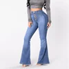 2019 latest designs Vintage women ladies fashion sexy bell bottom denim jeans flare pants