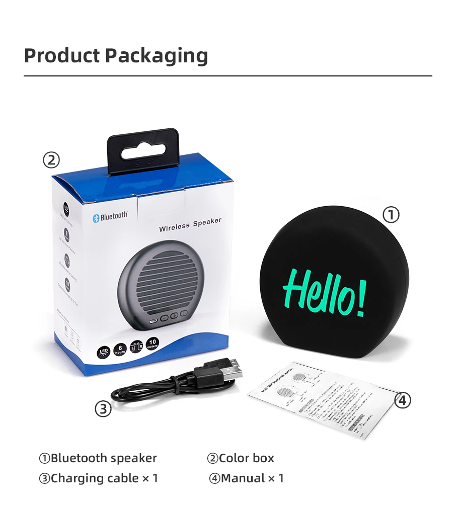 promotion Best Price Quality Bt Blue Tooth Music Speakers Rechargeable Home Bluetooth Portable Wireless Mini Speaker With Light - ANKUX.COM