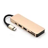 Portable 5 in 1 Aluminum Multifunction Card Reader TYPE-C 5 Ports USB*2 USB 3.0 Hub+SD+TF