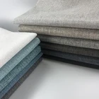Home Textile 100 Polyester Blackout Curtain Linen Look Upholstery Fabric
