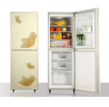 350L hecho en China casa profundo congelador puerta de cristal eléctrico general c5h10 refrigerador de doble puerta