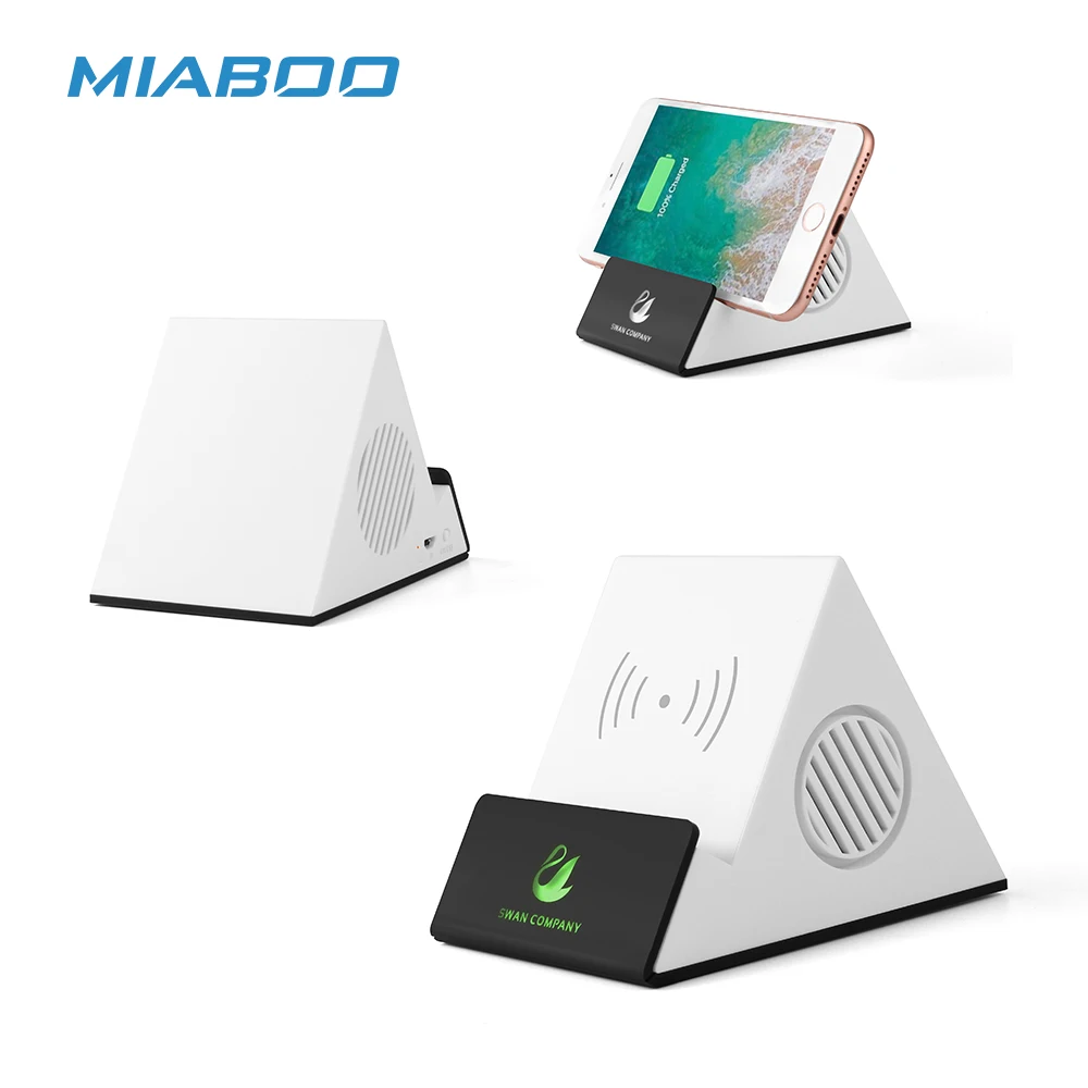 Top Selling Gadgets Wireless Charger Speaker Light Up logo Smart Speaker For Mobile Stand - ANKUX.COM