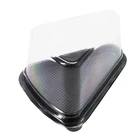 Hot selling mini cupcake packaging PET triangle cake disposable plastic food container box