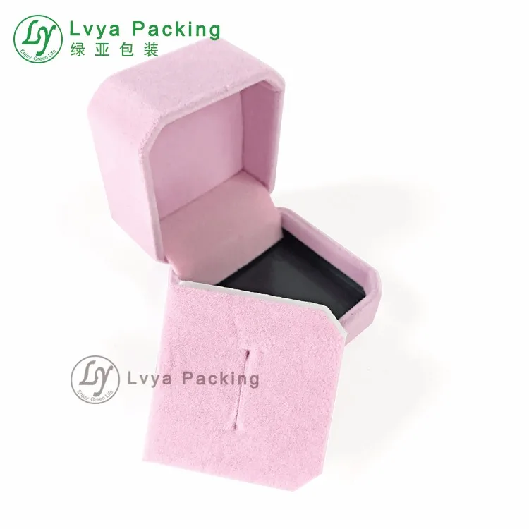 of color velvet ring jewelry packaging gift box for wedding in