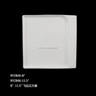 Wholesale Plain White square Shaped Ceramic Porcelain Plates