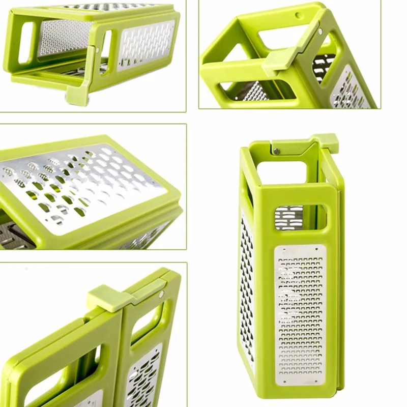 Kitchen Gadgets Vegetable Fruit Slicers Cutter Fold Flat Grater Plus Folding Box Grater Shredded Slicer Cooking Tools KC1394