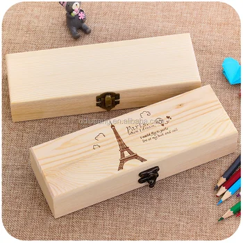 wooden pencil box