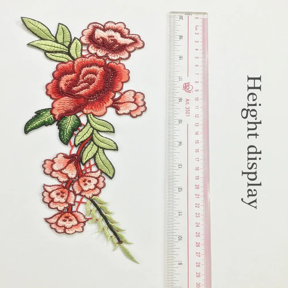 New-2pcs-Set-Rose-Applique-Embroidery-Flower-Patches-For-Clothing-Appliques-Flores-Bordadas-Atacado-Sewing-Flower (2)