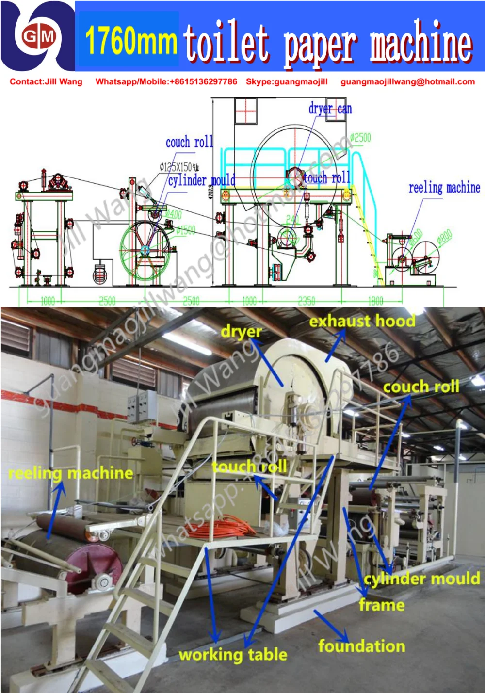 New design bagasse paper making machine, toilet paper tissue paper production machinery