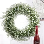 ZERO Dia 35cm Artificial Flower Garland Fake Pink Blue Baby's Breath Flowers Wreath For Door/Wedding