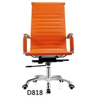D818 High back orange leather ergonomic executive 360 swivel bride office chair