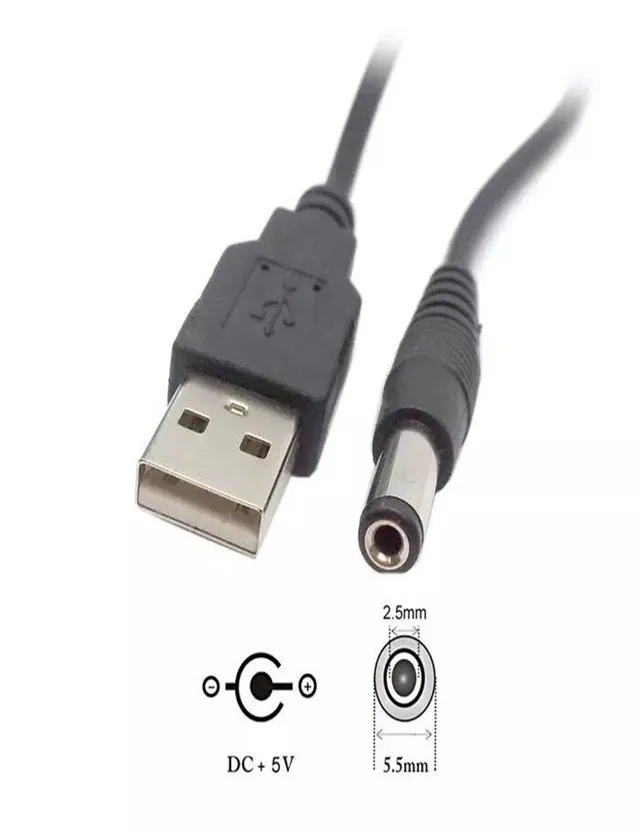 5m/5ft top quality 2019 usb am to dc 5.5*2.1 5v