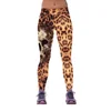 Apparel Stretched Sport Leggings Yoga Pants Skull Head Leopard Print Yoga Pants